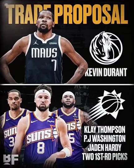 和歐文濃眉組三巨？美媒：獨行俠可用克萊+PJ+哈迪+倆首輪去換KD